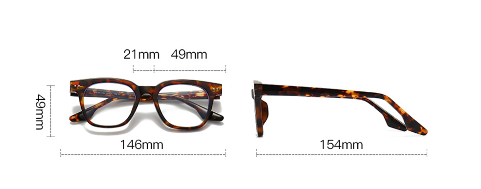 Rounded Square Acetate Look Glasses - view 1