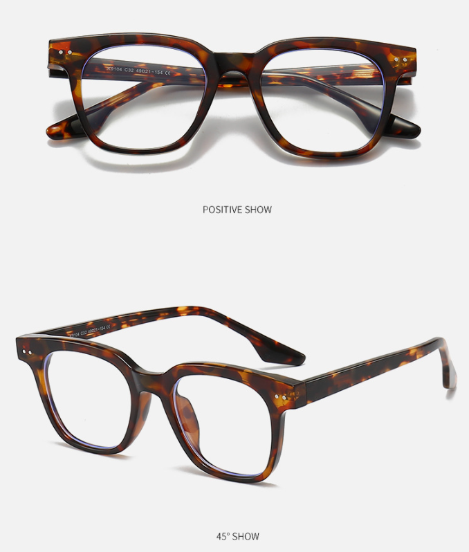 Rounded Square Acetate Look Glasses - view 2