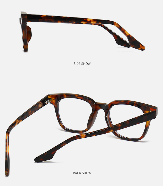 Rounded Square Acetate Look Glasses - view 3