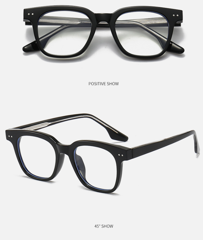 Rounded Square Acetate Look Glasses - view 4