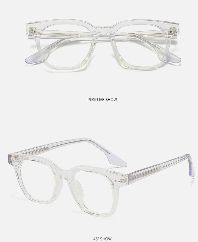 Rounded Square Acetate Look Glasses - view 5