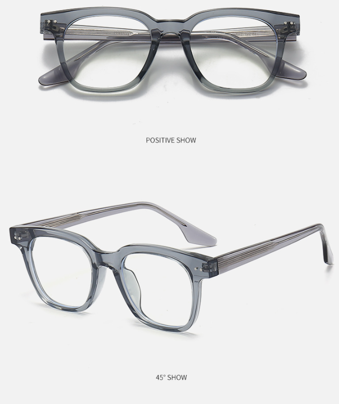 Rounded Square Acetate Look Glasses - view 6
