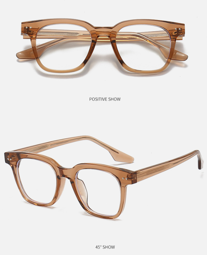 Rounded Square Acetate Look Glasses - view 7