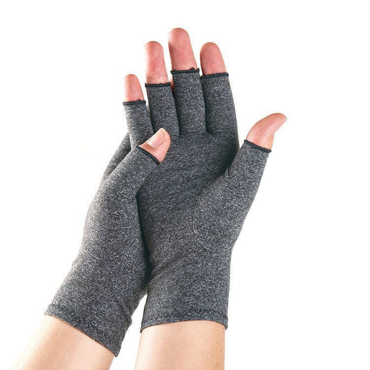 Fingerless Stretch Compression Gloves - Gray