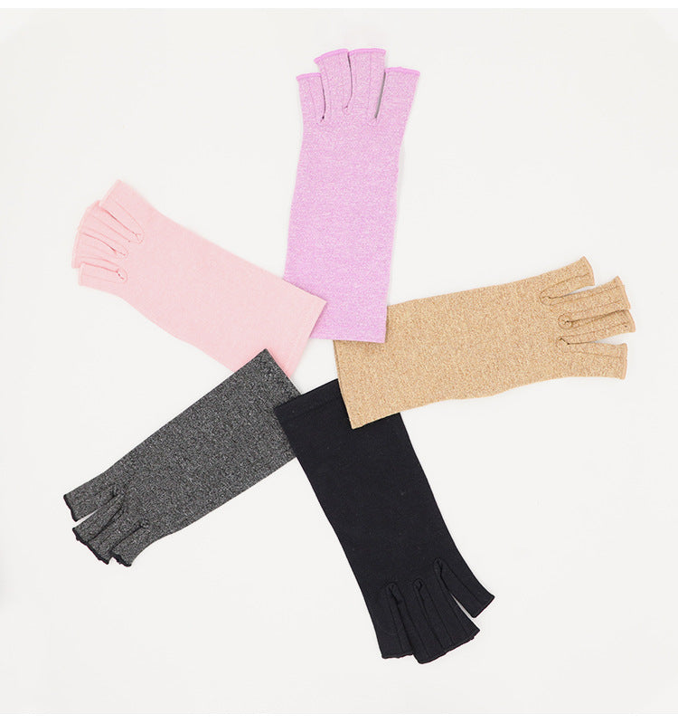 Fingerless Stretch Compression Gloves