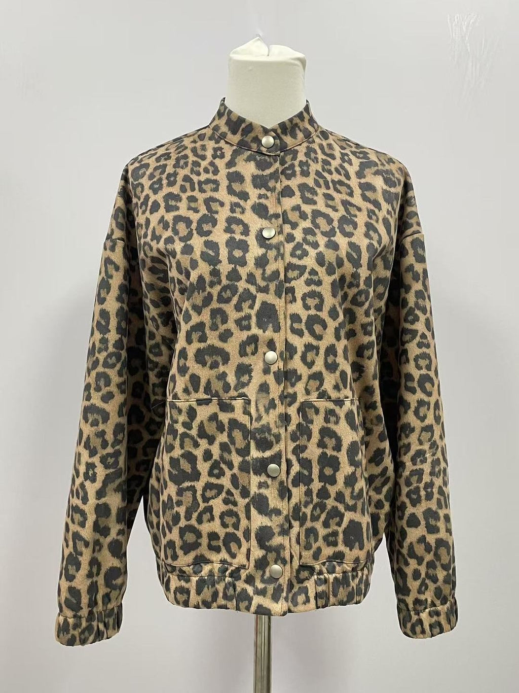 Leopard Print Snap Front Western Jacket - Leo