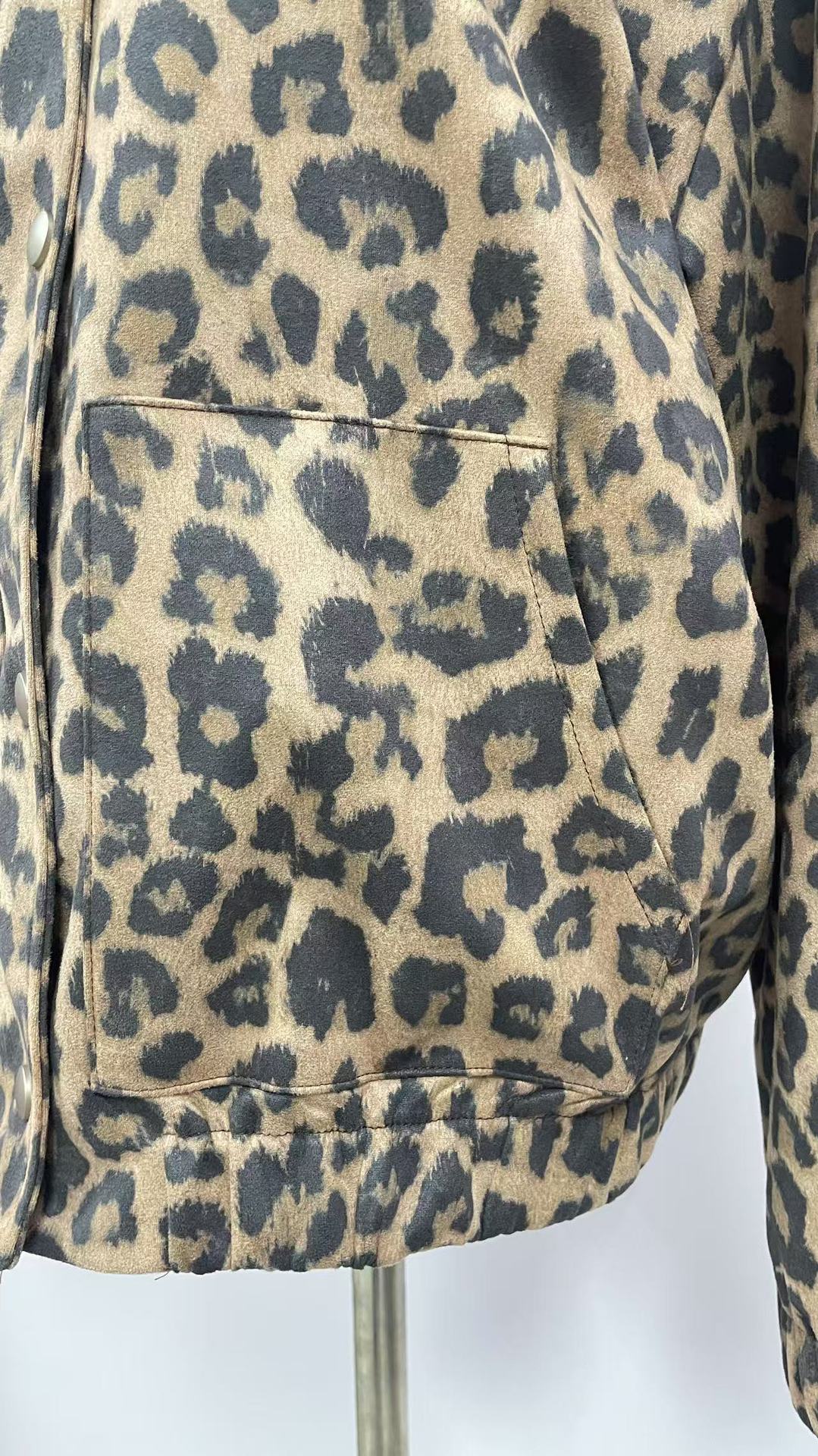 Leopard Print Snap Front Western Jacket - Leo - 3