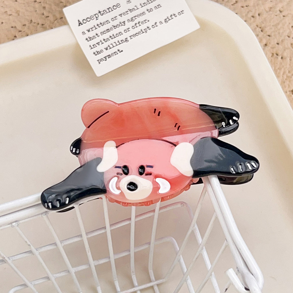 Cute Animal Shaped Acetate Claw Clip - Raccoon