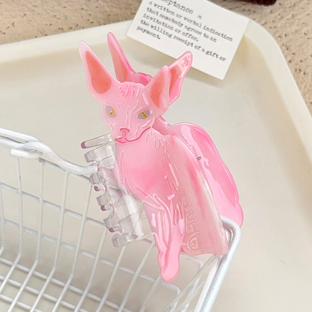 Cute Animal Shaped Acetate Claw Clip - Sphynx