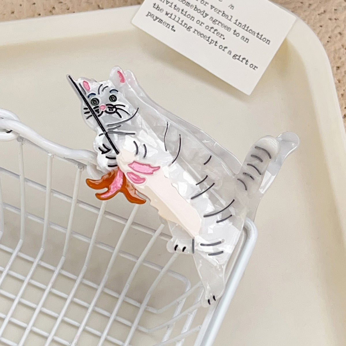 Cute Animal Shaped Acetate Claw Clip - kitten