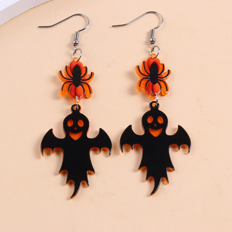 Playful Halloween Icon Dangle Earrings - C10