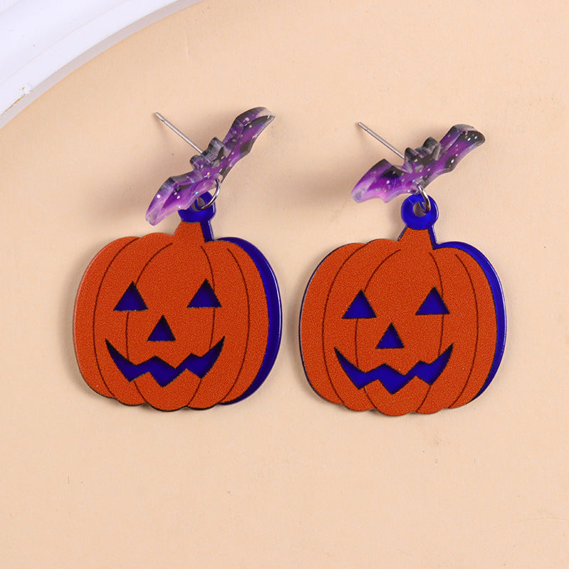 Playful Halloween Icon Dangle Earrings - C11