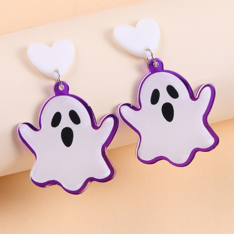Playful Halloween Icon Dangle Earrings - C2