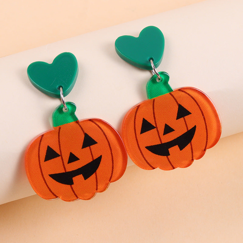 Playful Halloween Icon Dangle Earrings - C3