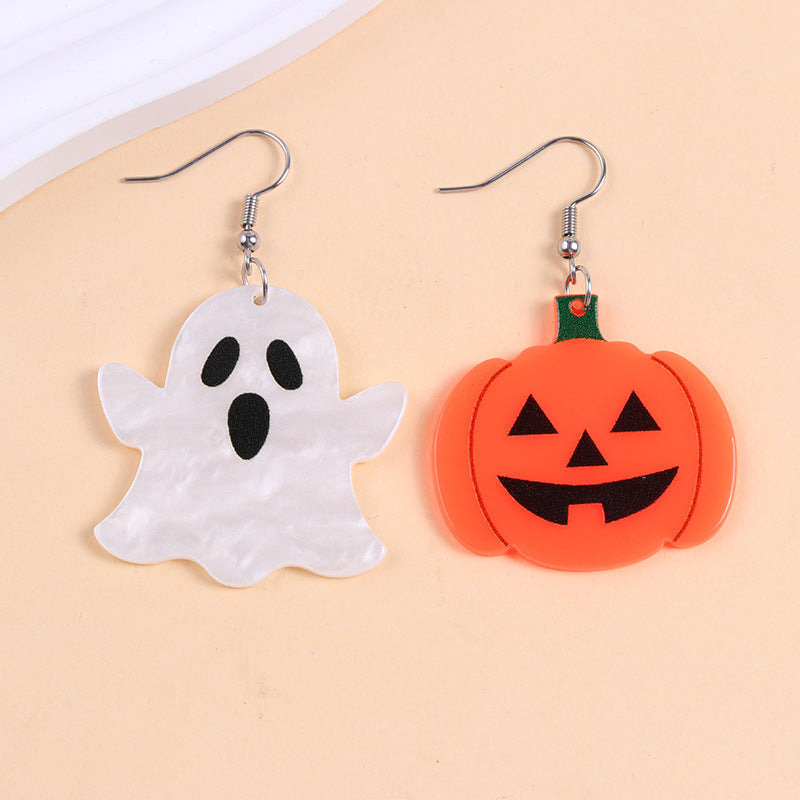 Playful Halloween Icon Dangle Earrings - C4