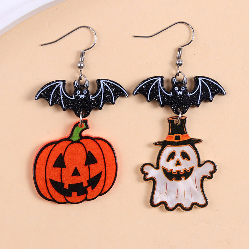 Playful Halloween Icon Dangle Earrings - C6