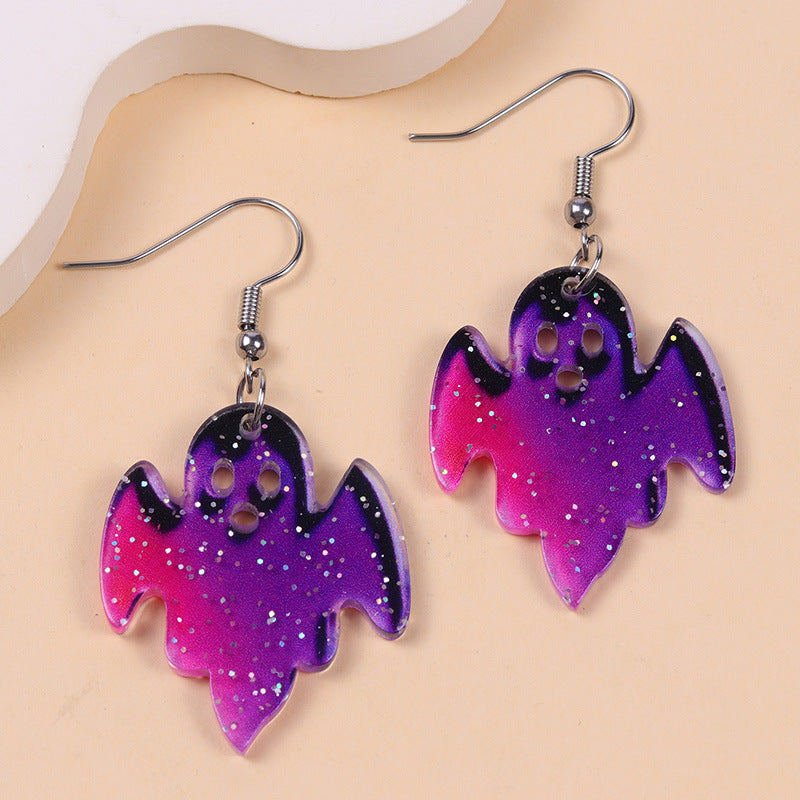 Playful Halloween Icon Dangle Earrings - C7