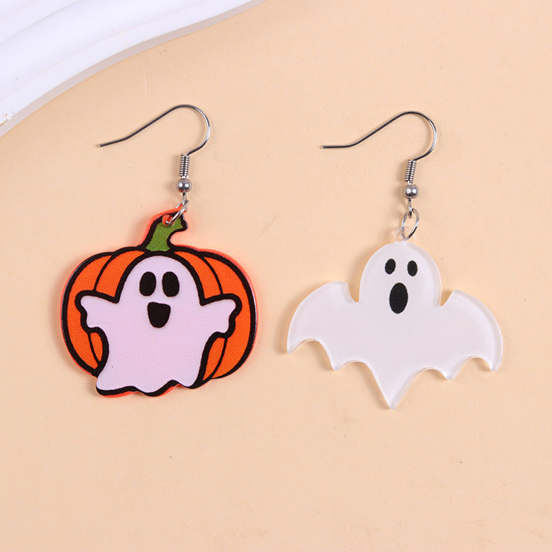 Playful Halloween Icon Dangle Earrings - C8