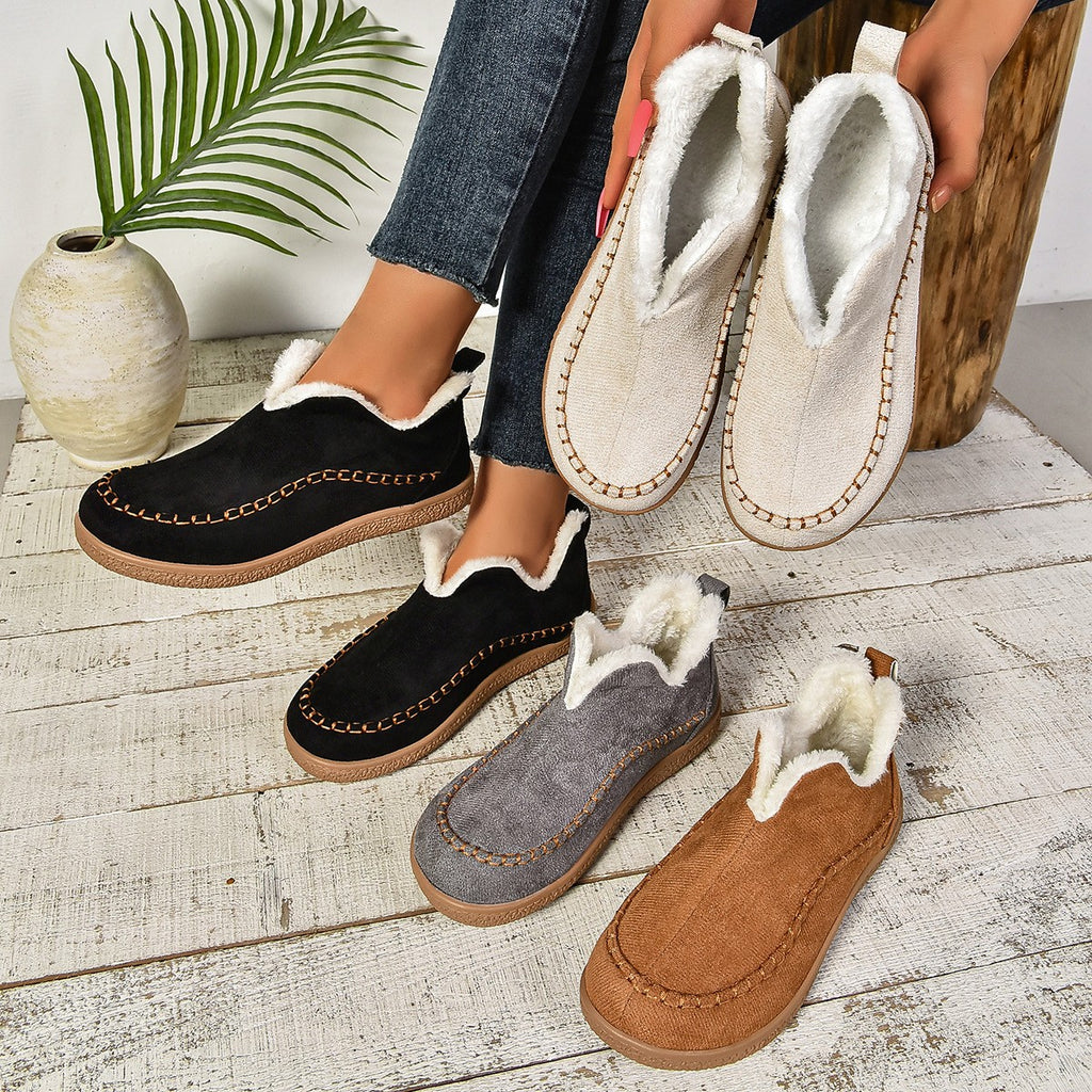 Cozy Plush Lined Moccasin Slippers