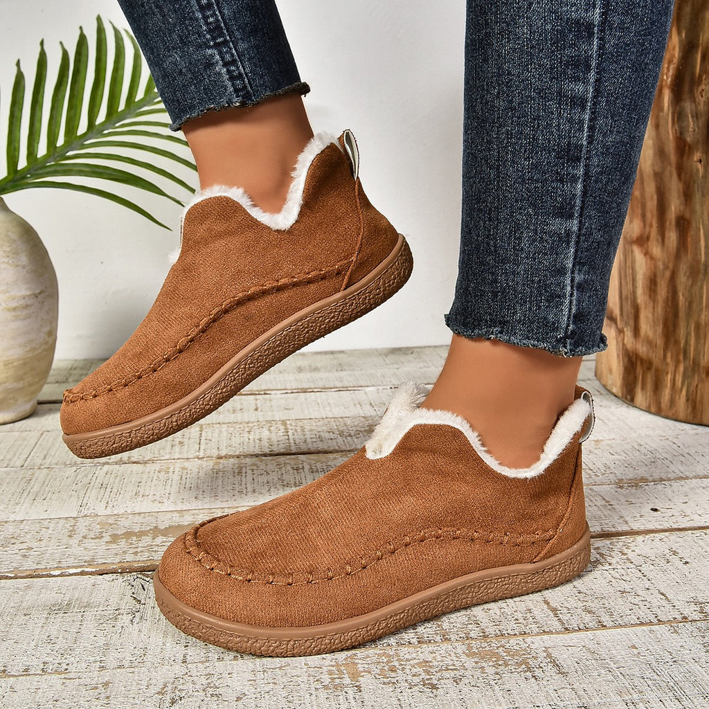 Cozy Plush Lined Moccasin Slippers