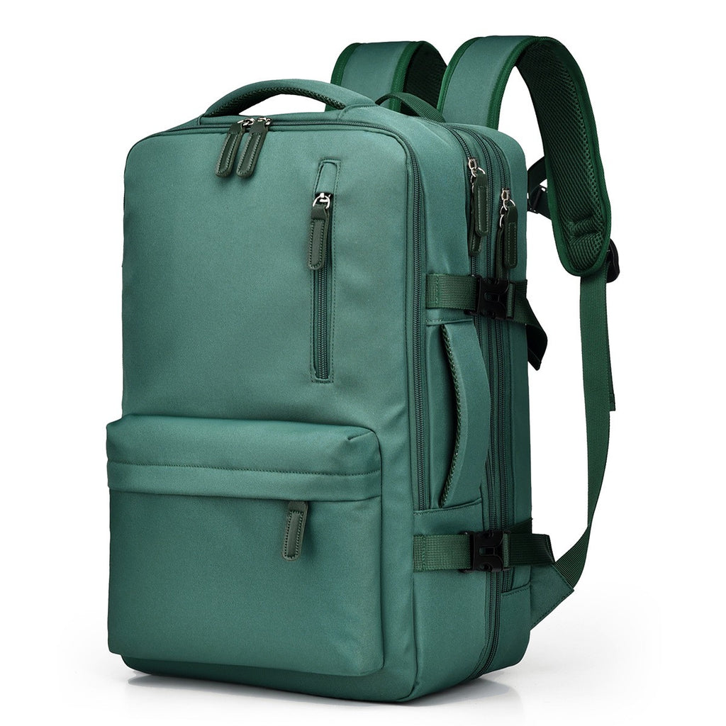 Expandable Travel Laptop Backpack - Forest Green