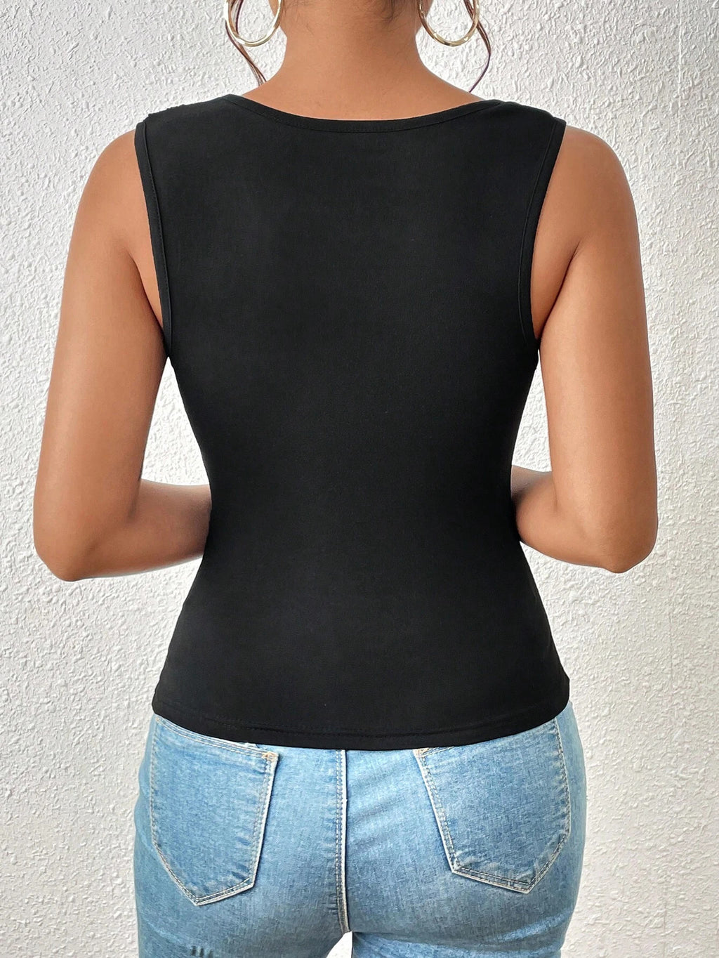 Asymmetric One Shoulder Ruched Knit Top - Black - 5