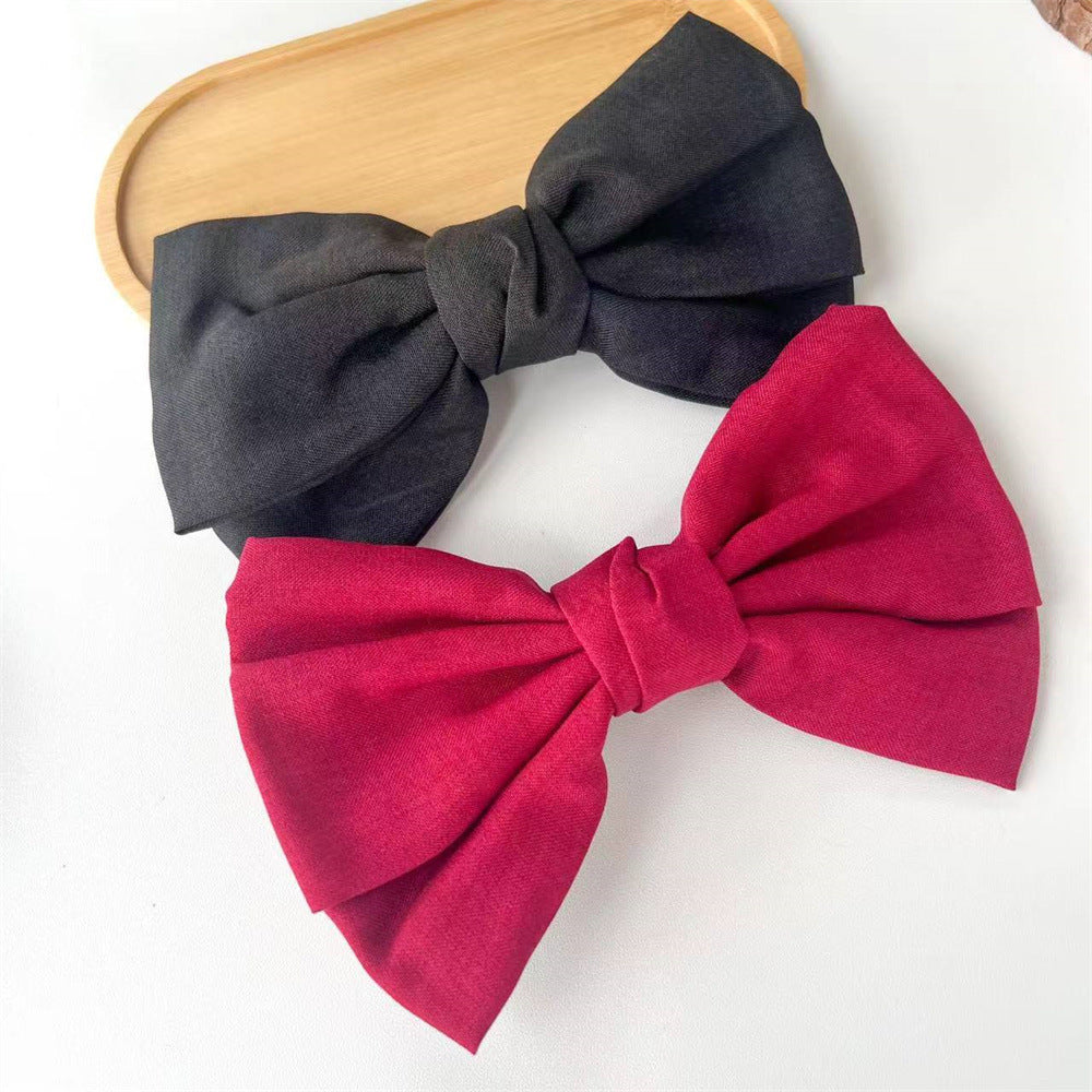 Linen Blend Knotted Bow Hair Clip - view 6