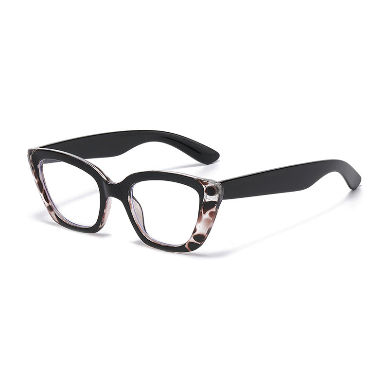 Animal Print Cat Eye Sunglasses - Black-2