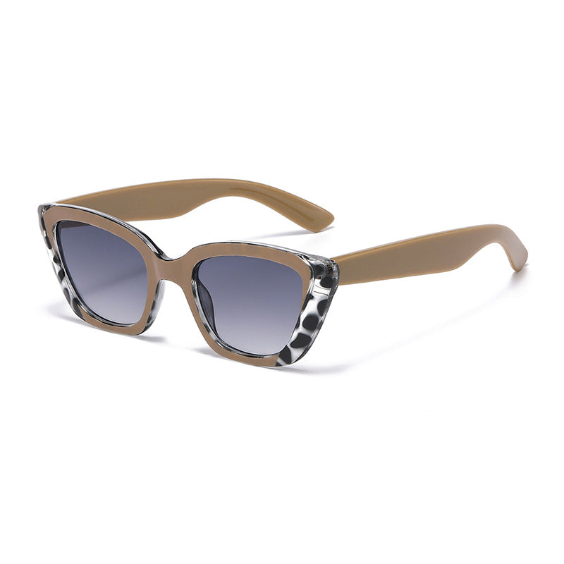 Animal Print Cat Eye Sunglasses - Khaki-1