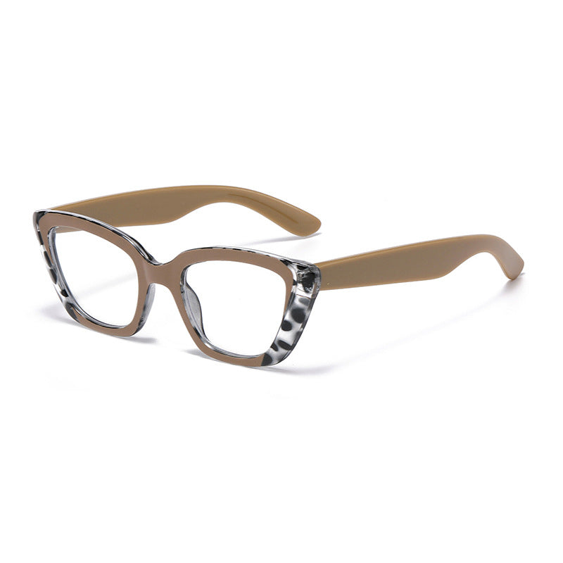 Animal Print Cat Eye Sunglasses - Khaki-2