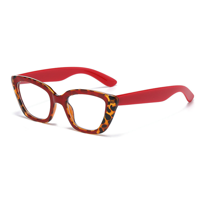Animal Print Cat Eye Sunglasses - Red-2