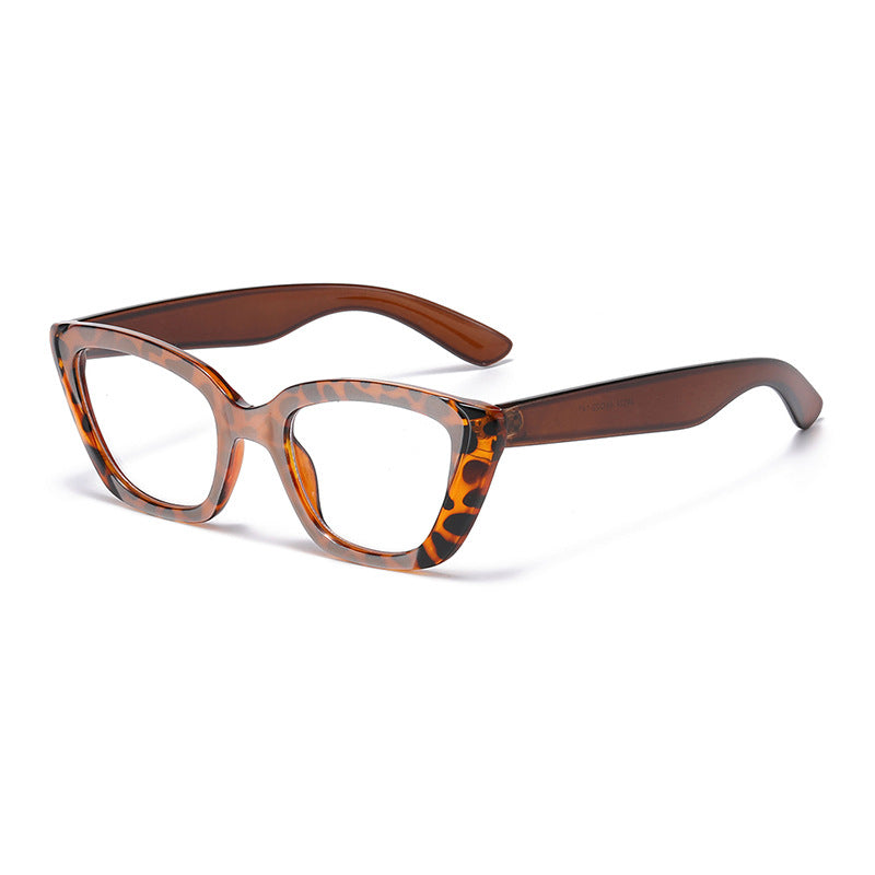 Animal Print Cat Eye Sunglasses - Tea-2