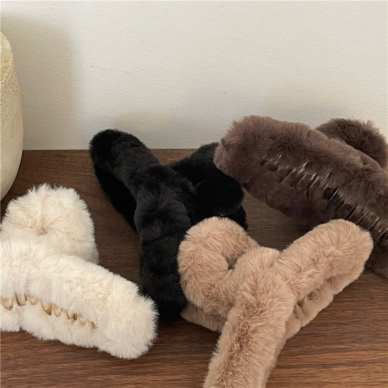 Oversized Plush Knot Hair Claw Clip - view 2