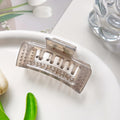 Translucent Rectangle Double Tooth Claw Clip - Color_1