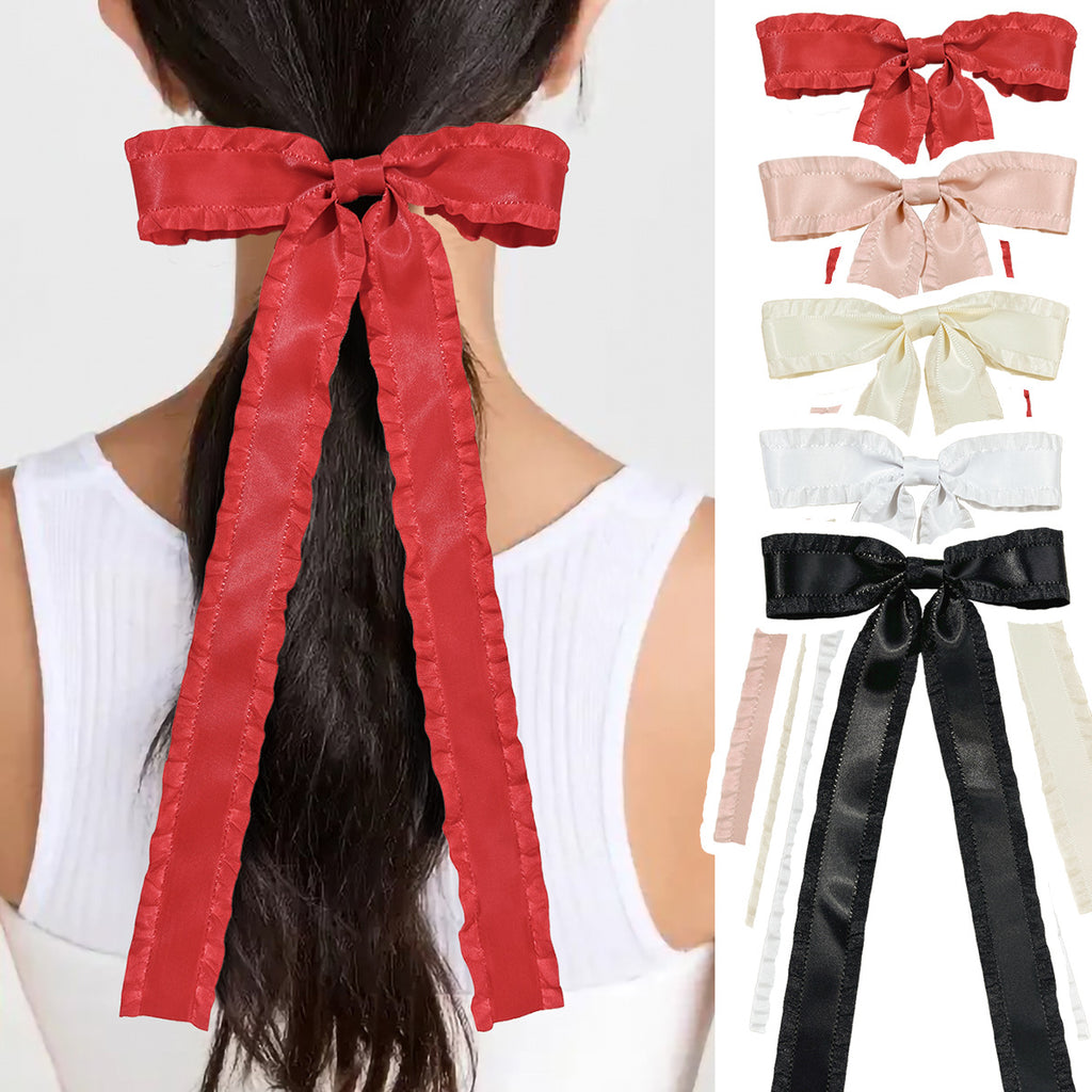 Extra Long Streamer Bow Hair Clip