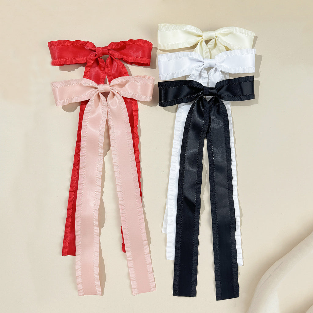 Extra Long Streamer Bow Hair Clip - view 1