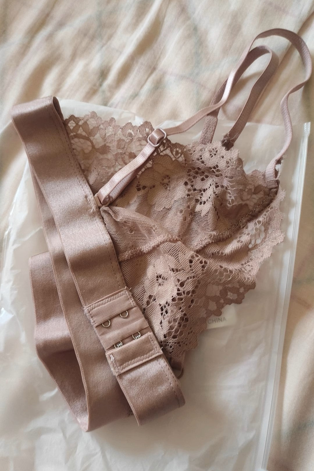 Floral Lace Wireless Triangle Bralette - view 7