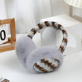 Leopard Trim Plush Ear Warmers For Winter - C6