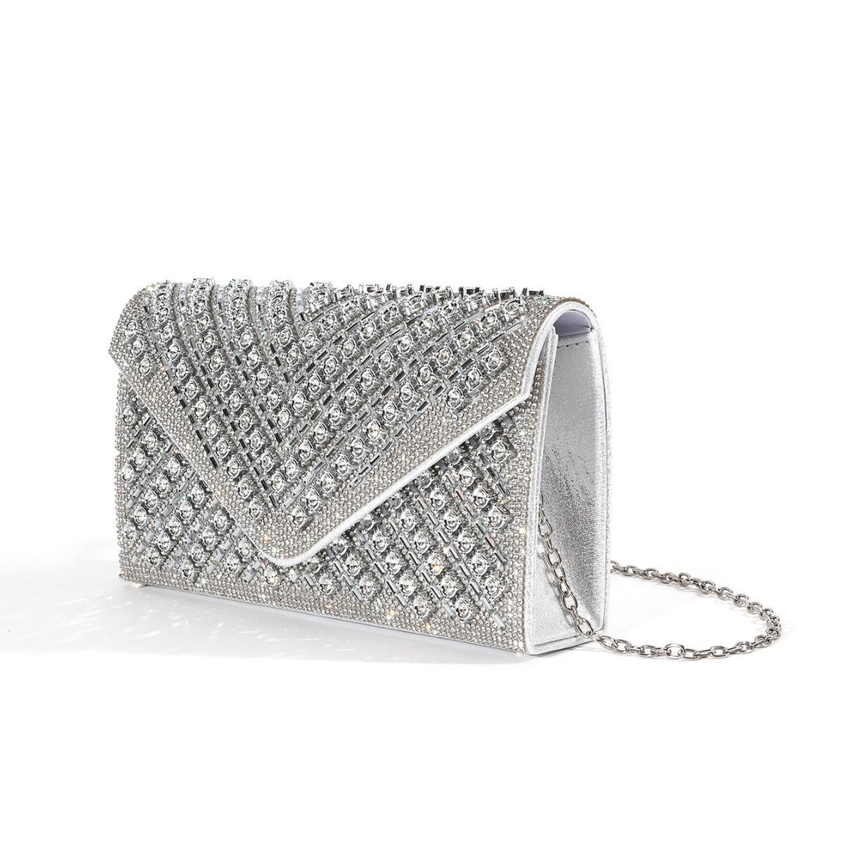 Crystal Embellished Envelope Clutch