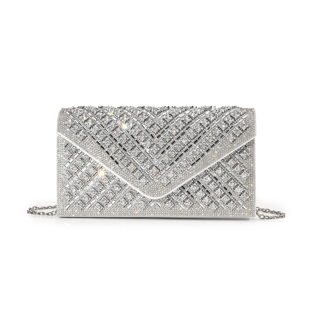 Crystal Embellished Envelope Clutch