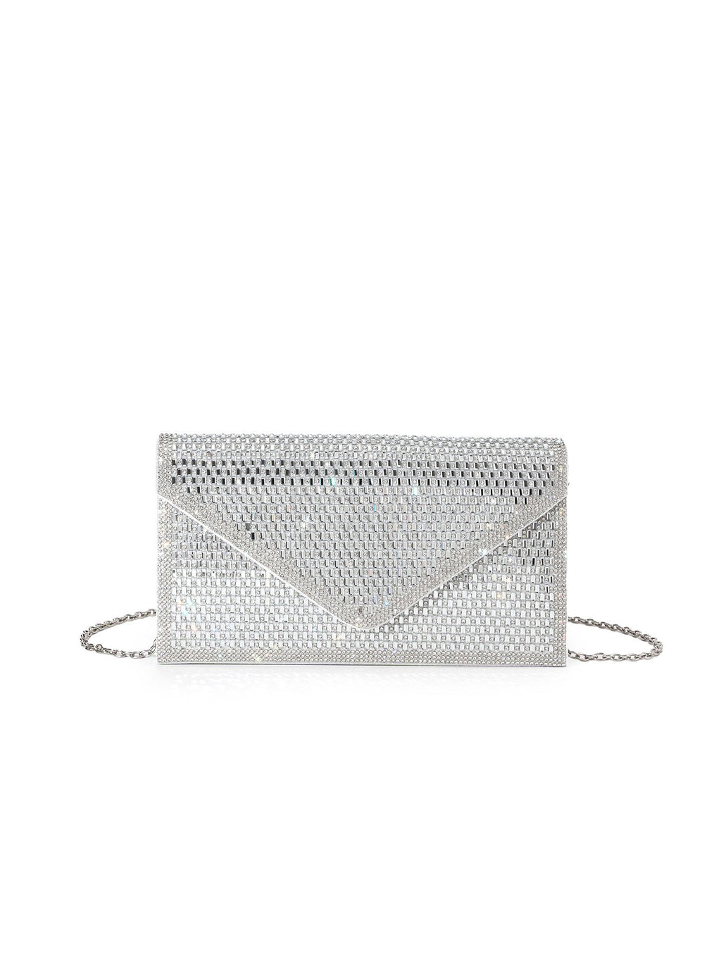 Crystal Embellished Envelope Clutch