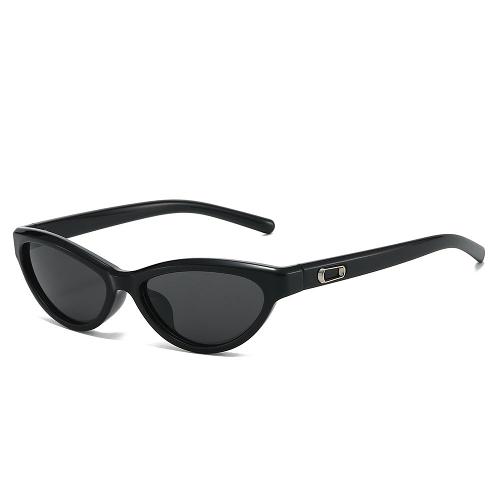 Sleek Cat Eye Sunglasses With Tinted Lenses - Black