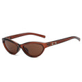 Sleek Cat Eye Sunglasses With Tinted Lenses - Tea