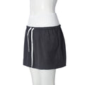Contrast Waistband Drawstring Flared Mini Skirt - Grey