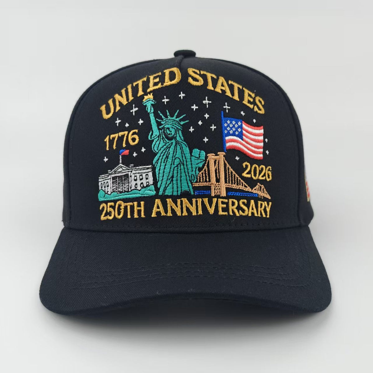 Liberty Skyline Embroidered Baseball Cap - Black