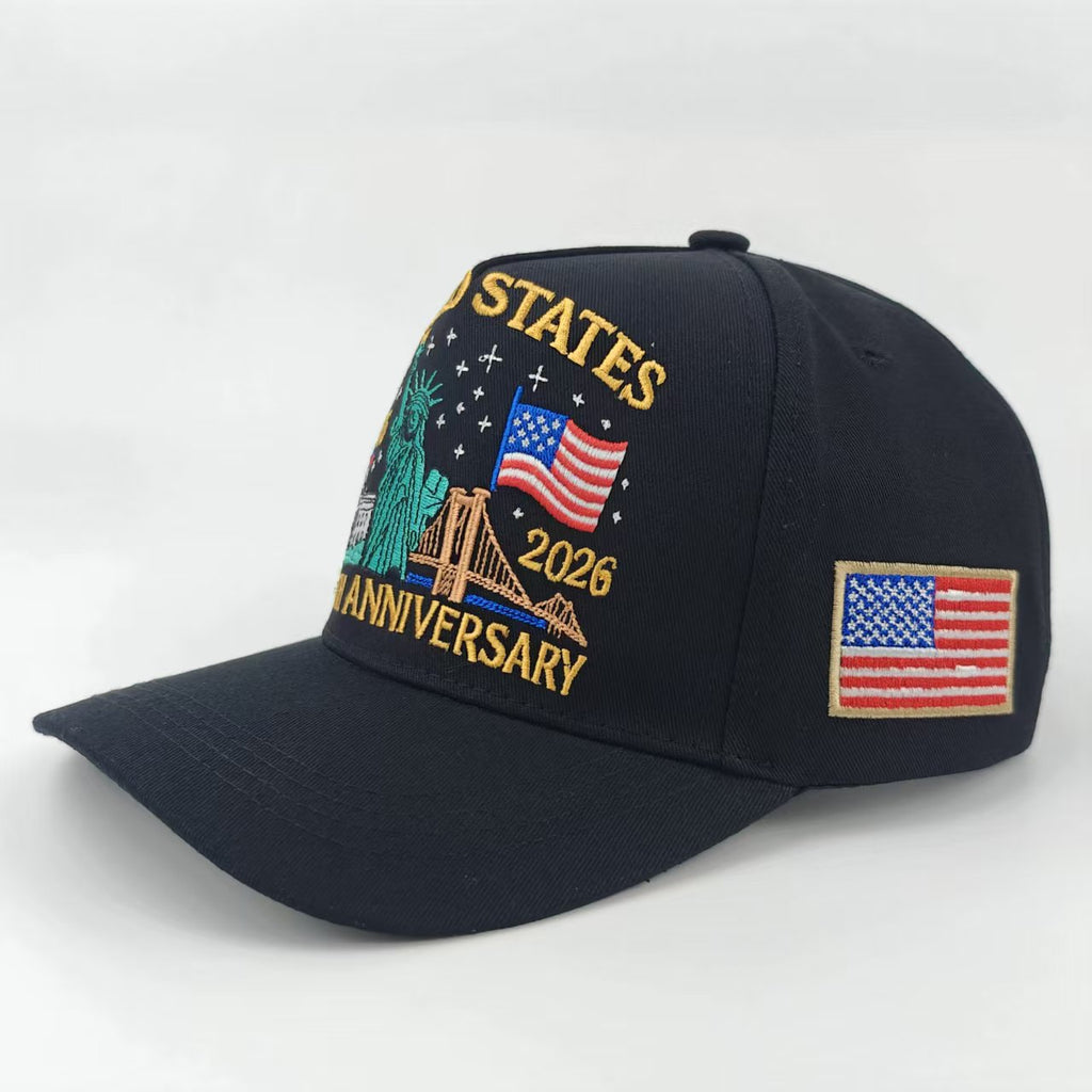 Liberty Skyline Embroidered Baseball Cap - Black - 1