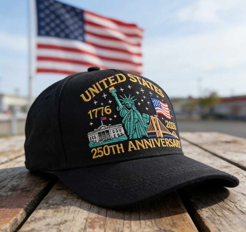 Liberty Skyline Embroidered Baseball Cap - Black - 2