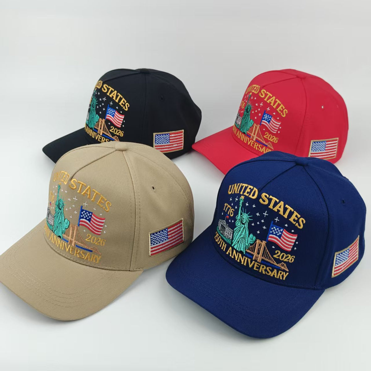 Liberty Skyline Embroidered Baseball Cap - Khaki - 2