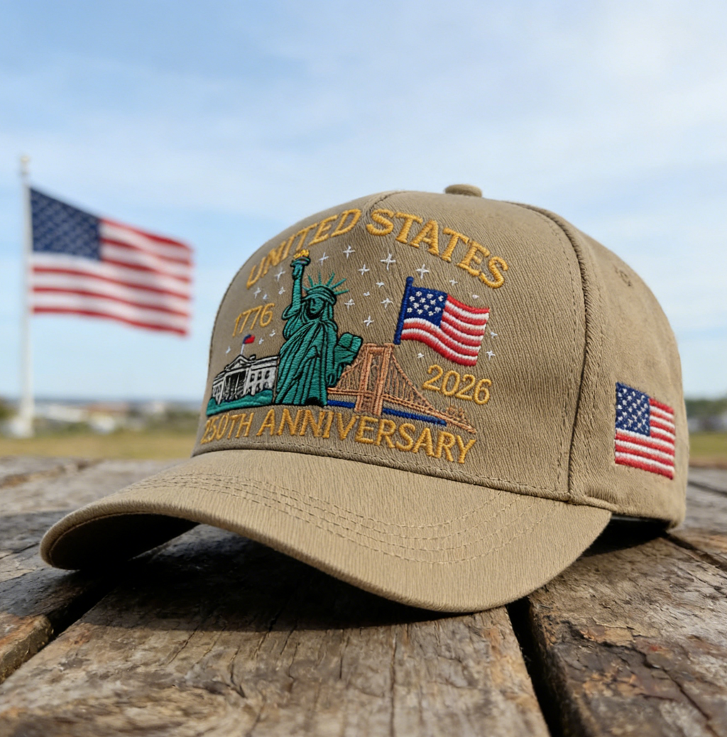 Liberty Skyline Embroidered Baseball Cap - Khaki - 3