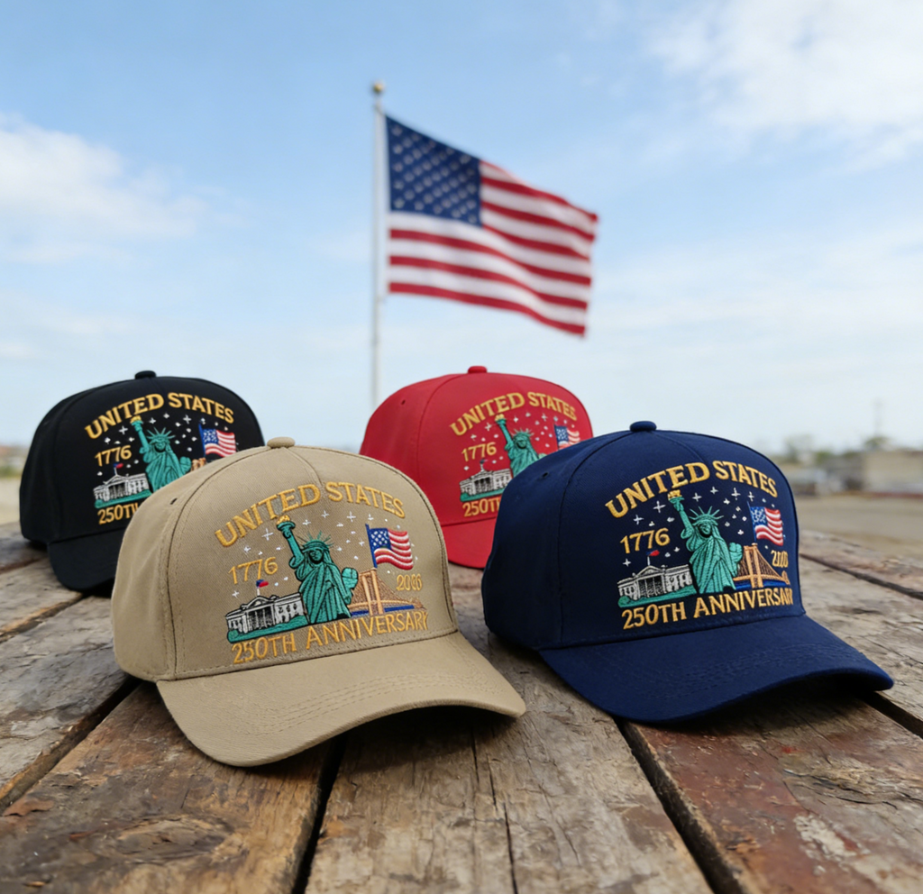 Liberty Skyline Embroidered Baseball Cap - Khaki - 5